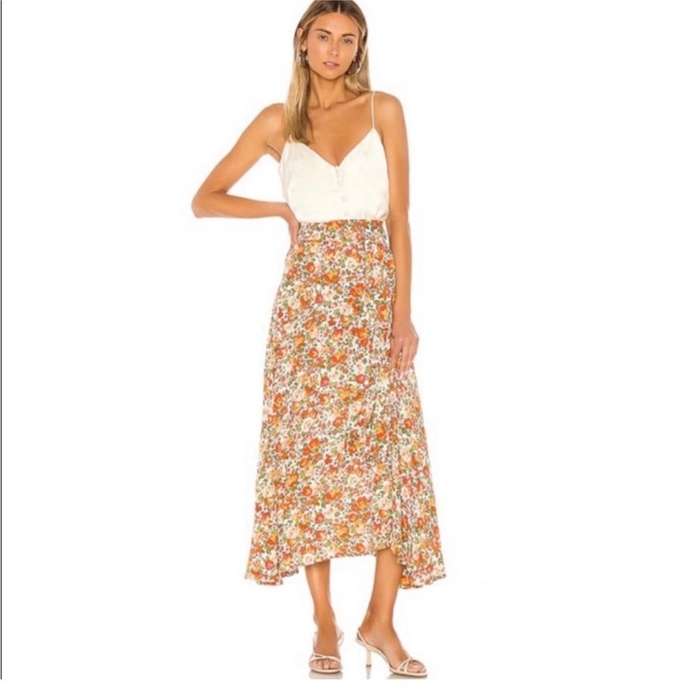 Faithfull the Brand Floral Asiya Midi Skirt